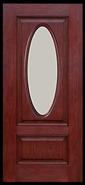 Traditional 2 Panel Oval Lite Door